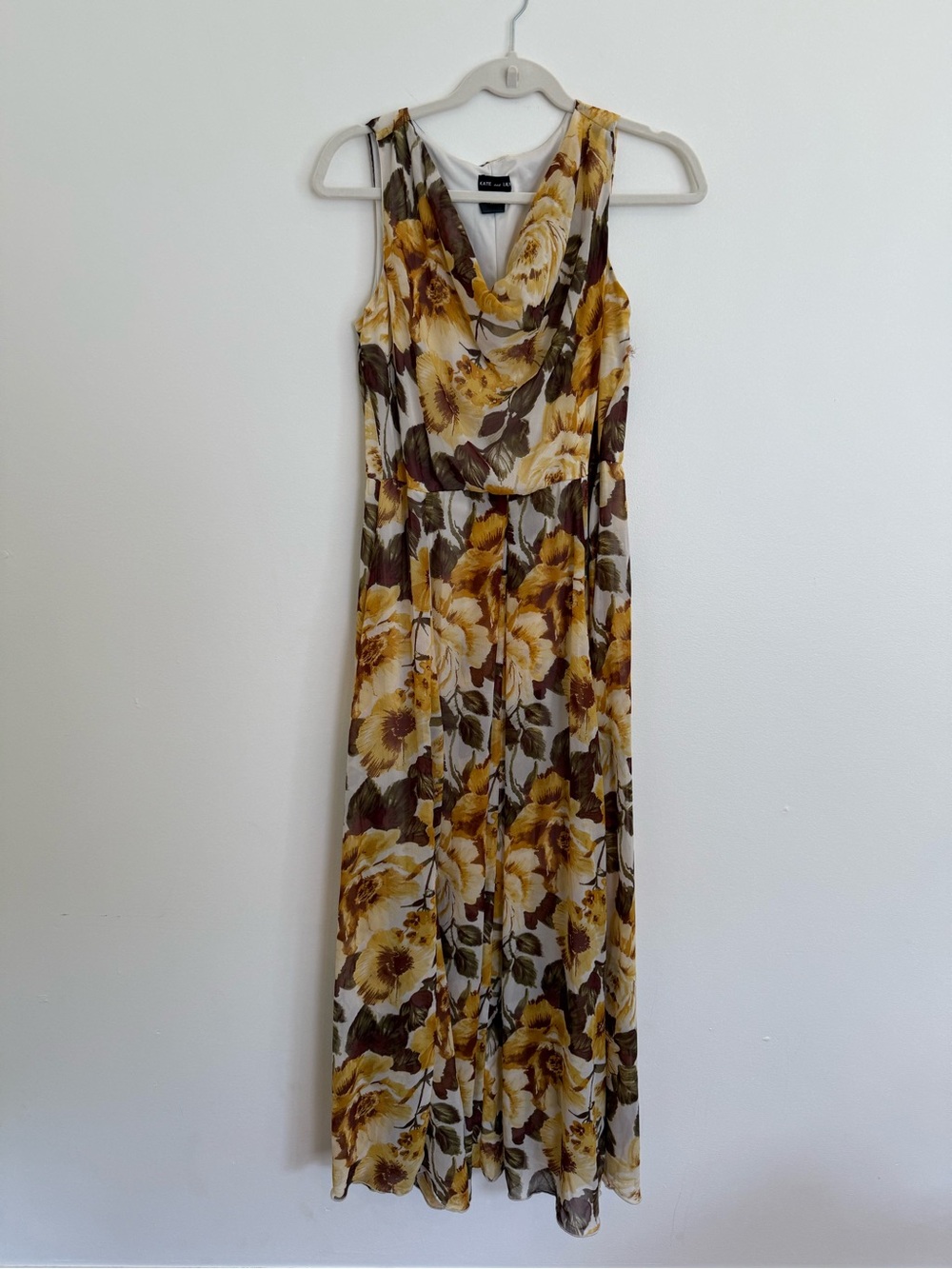 Kate and Lily Sleeveless Yellow Floral Maxi Dress